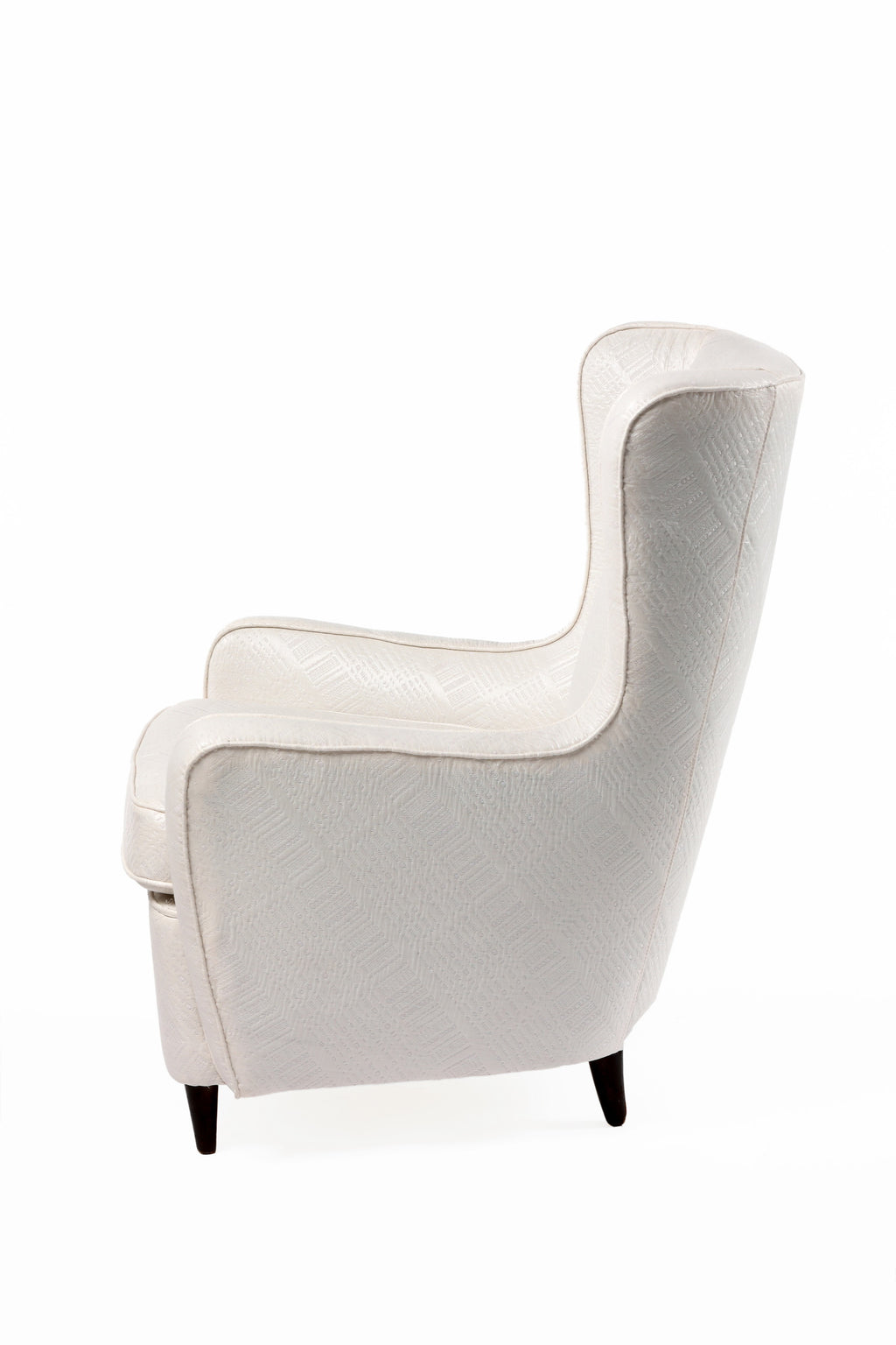 Poltrona anni 60 ciré jacquard matelassé