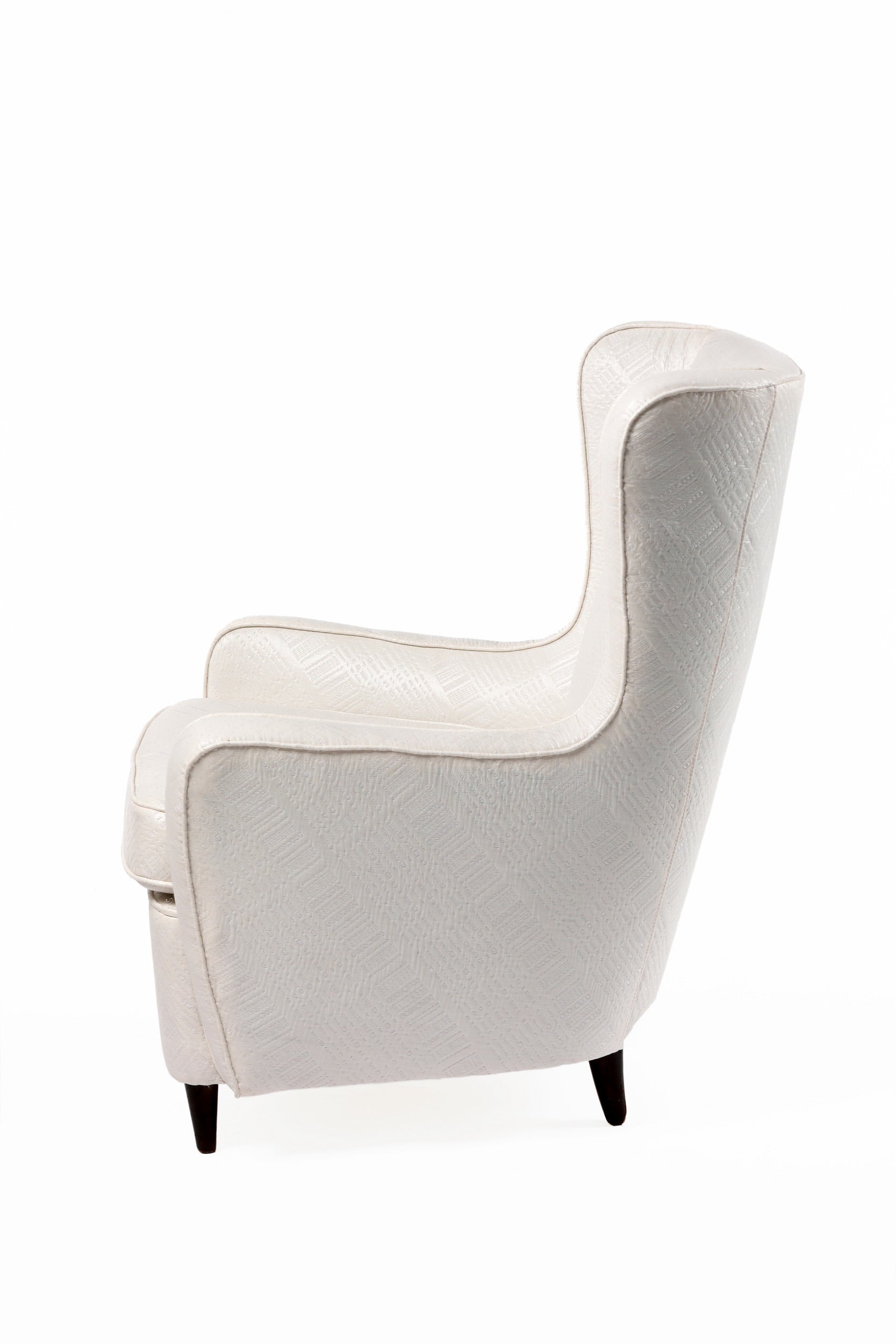 60s ciré jacquard matelassé armchair