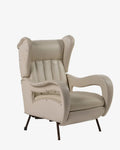 Poltrona anni 60 pelle bianca