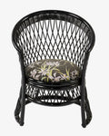 Poltrona bamboo nera anni 80