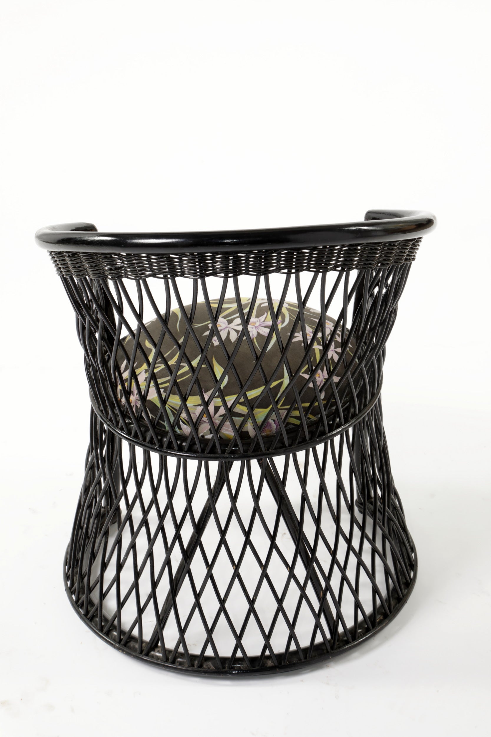 Black bamboo armchair 80s