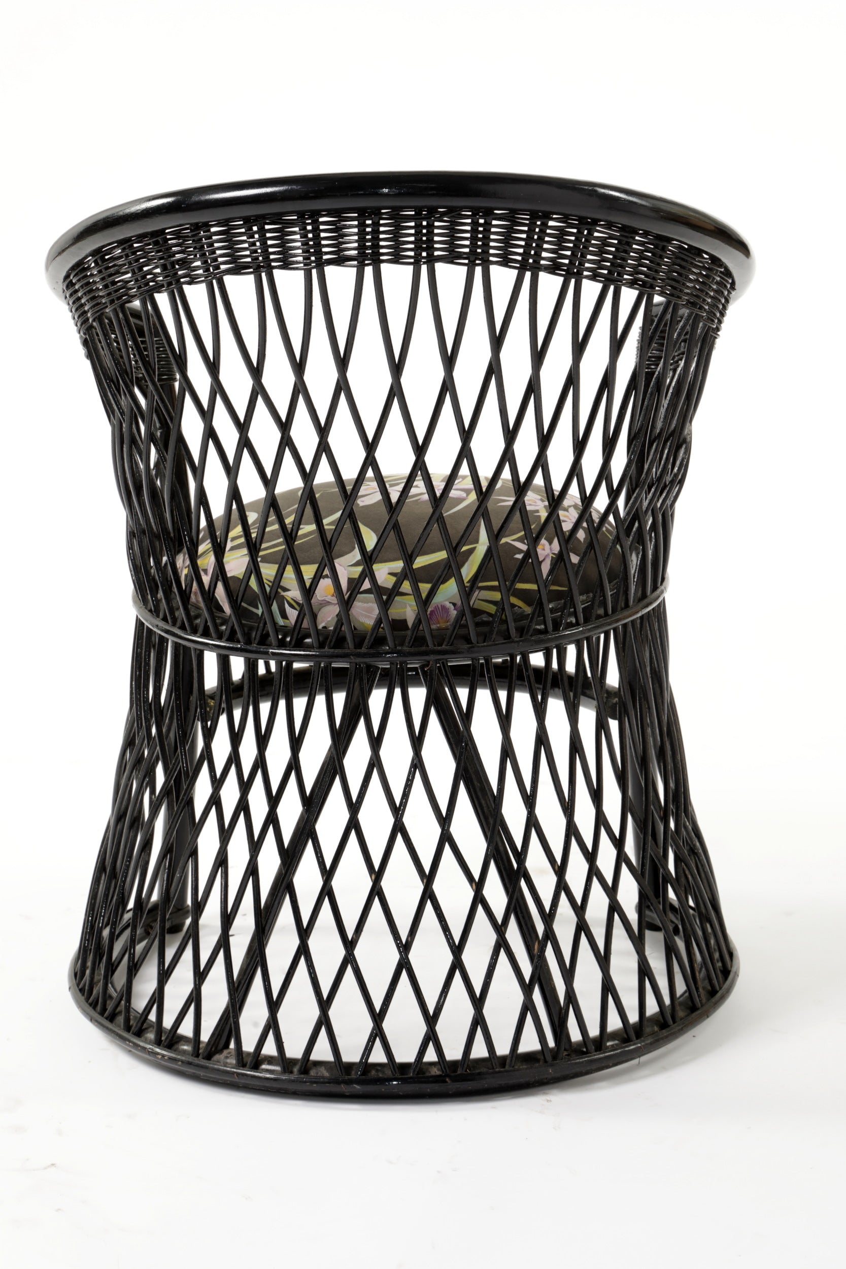 Black bamboo armchair 80s