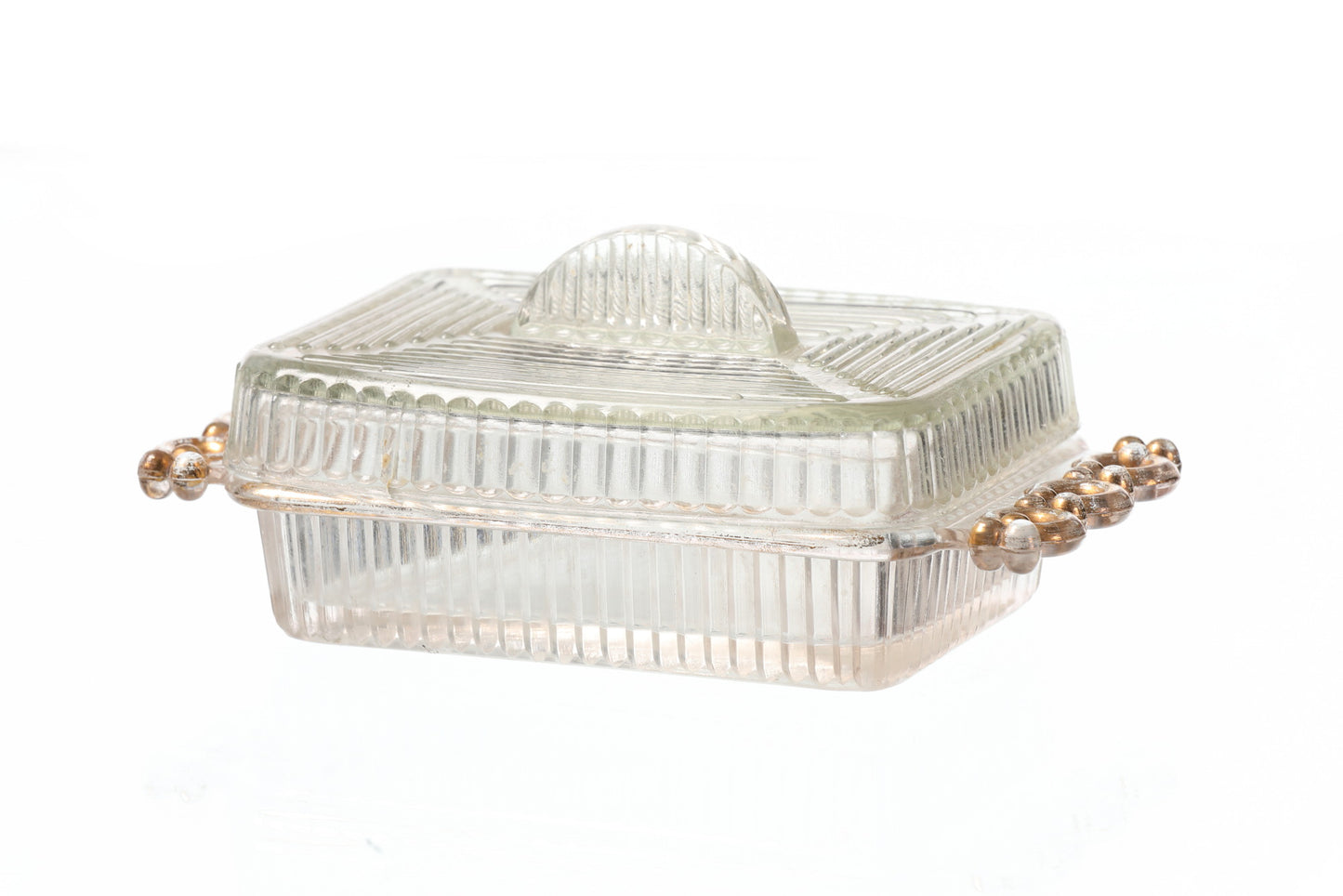Vintage glass butter dish