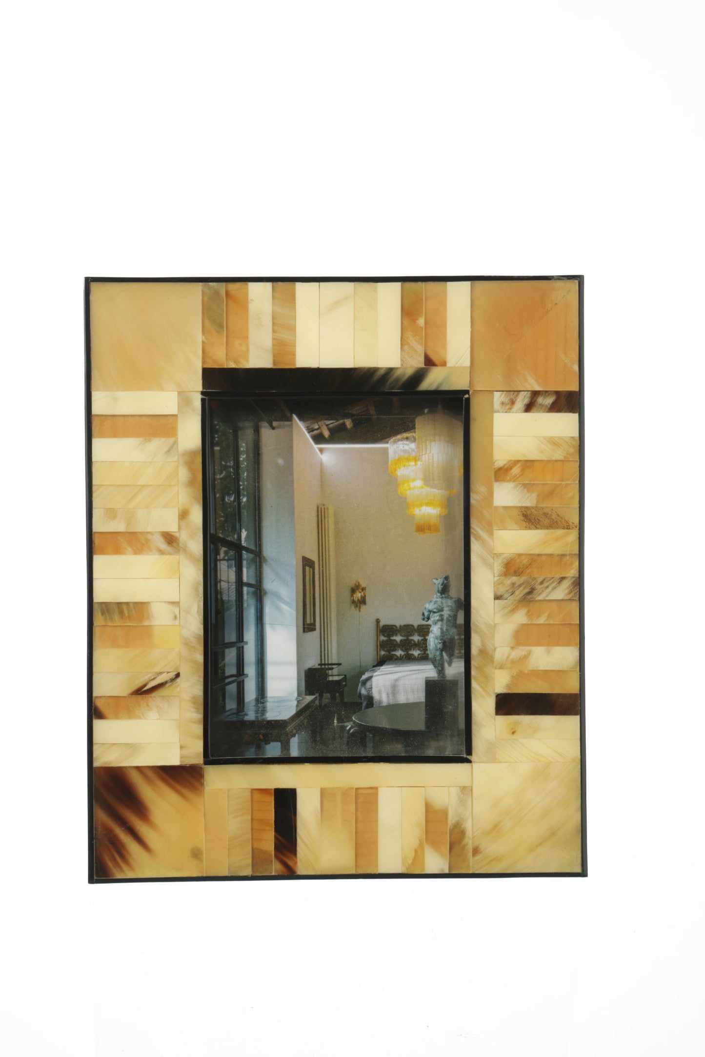 Portafoto in osso e corno anni 70