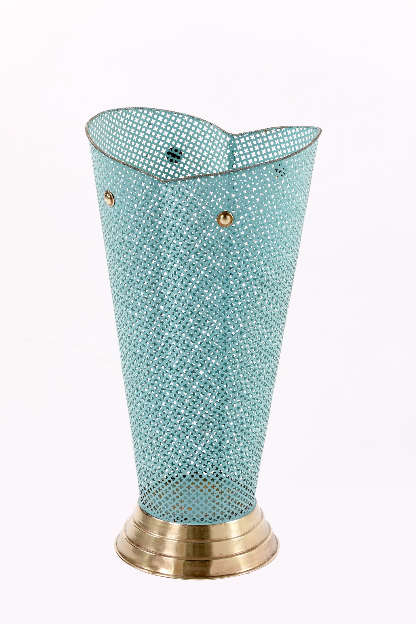 Perforated umbrella stand from the 50s