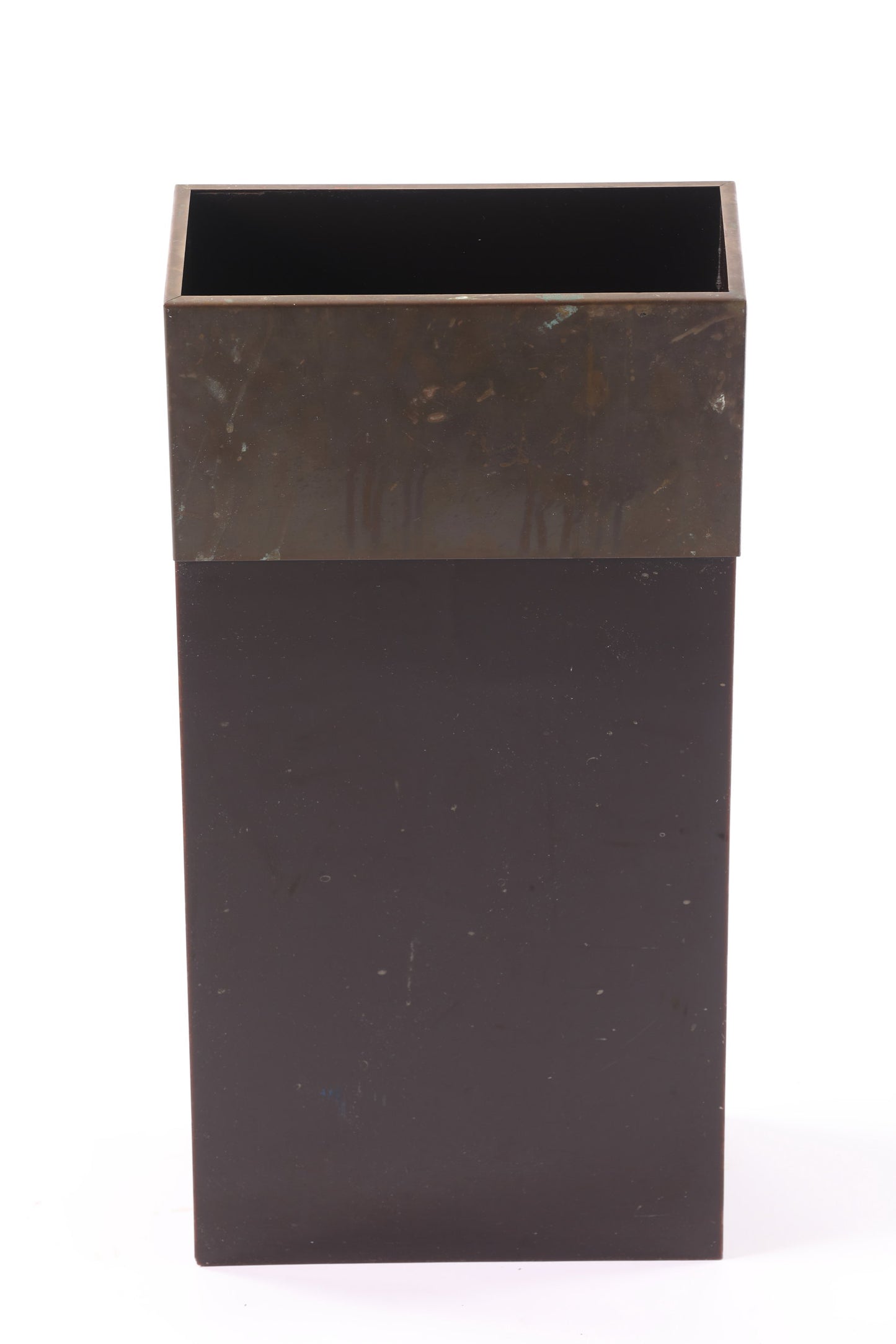 Umbrella stand from the 70s in lacquered resin and brass