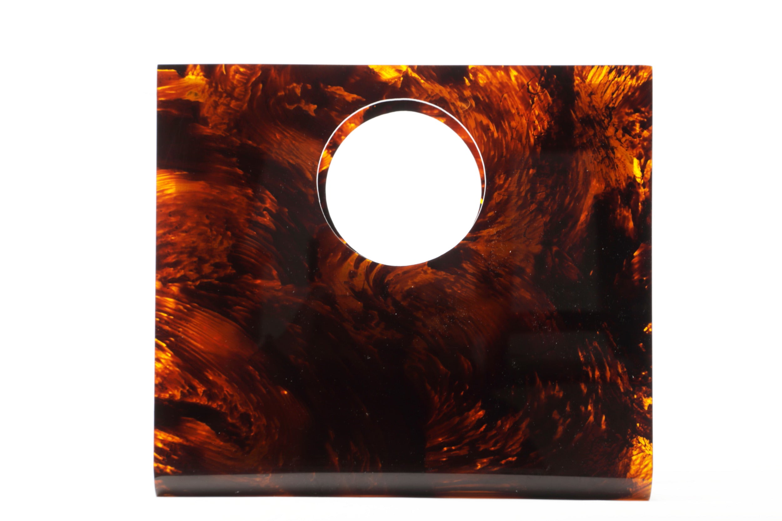 1970s tortoiseshell effect lucite magazine rack