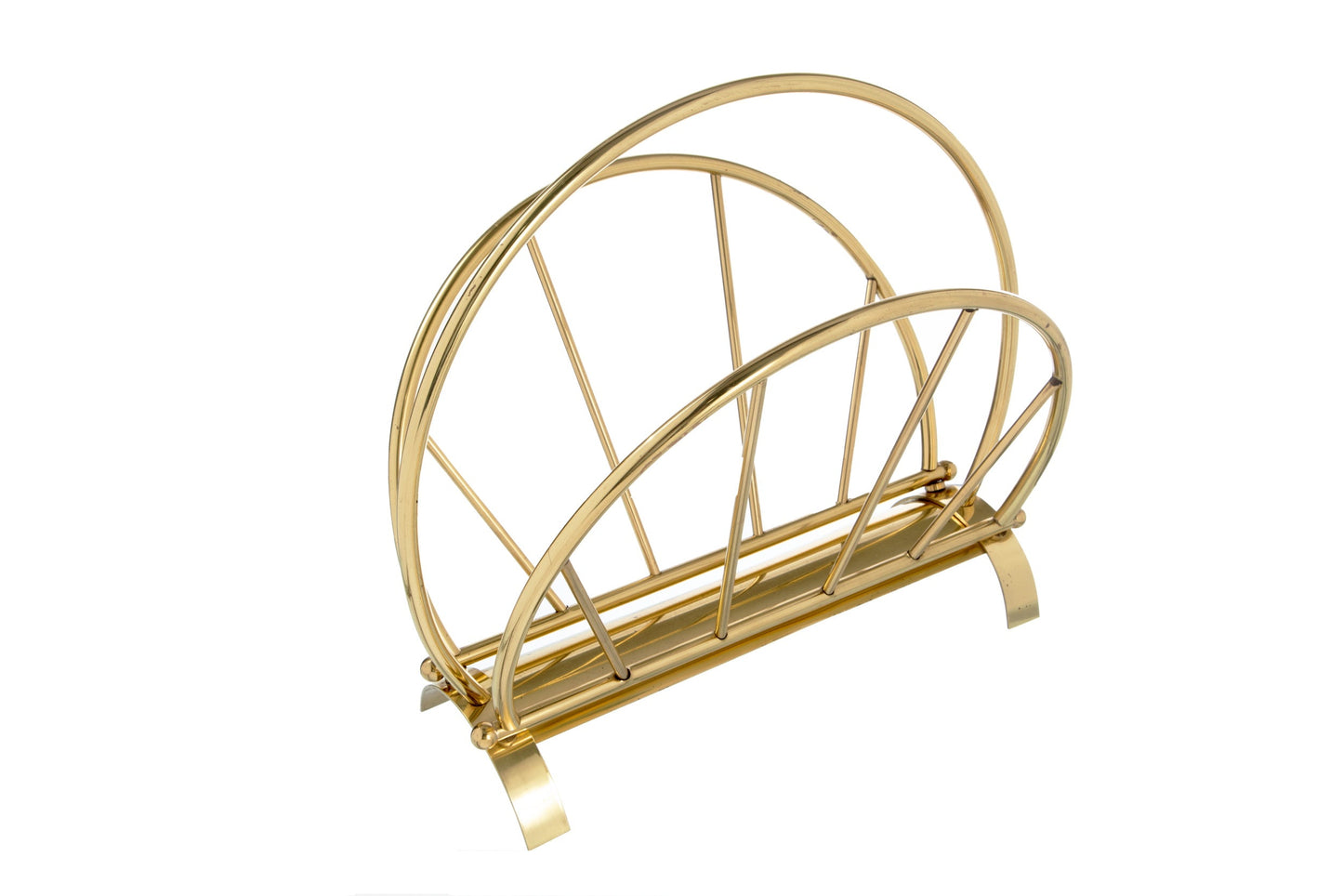 Brass magazine rack from the 50s