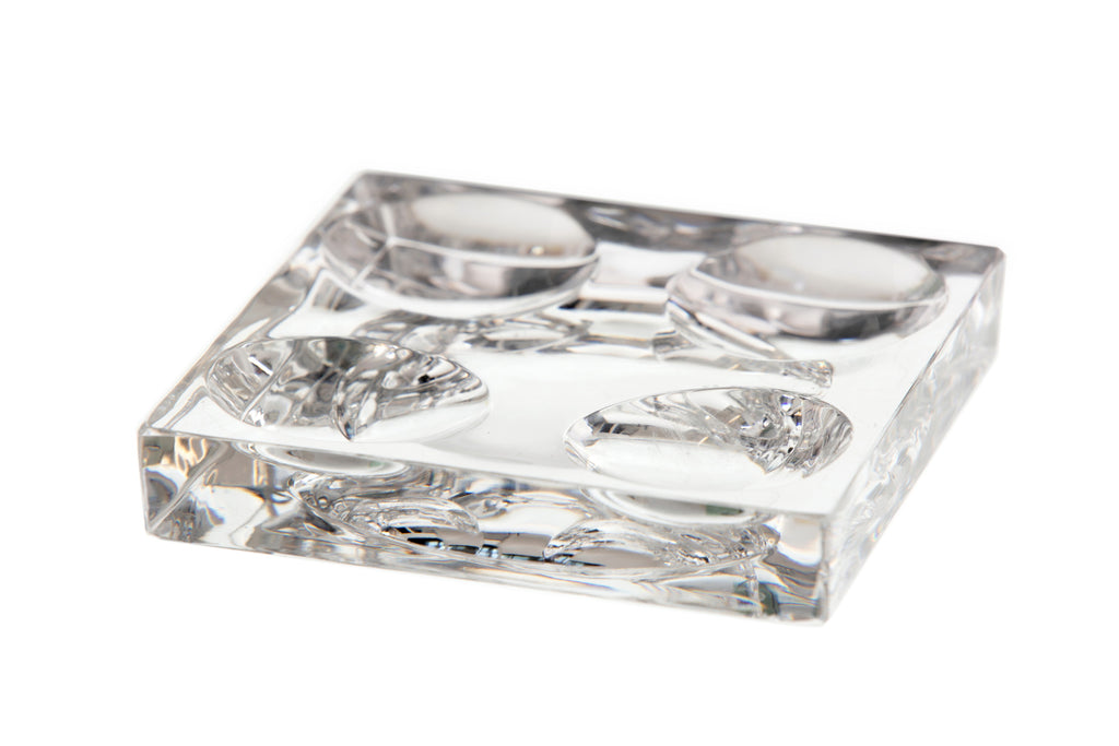 Square crystal ashtray from the 70s