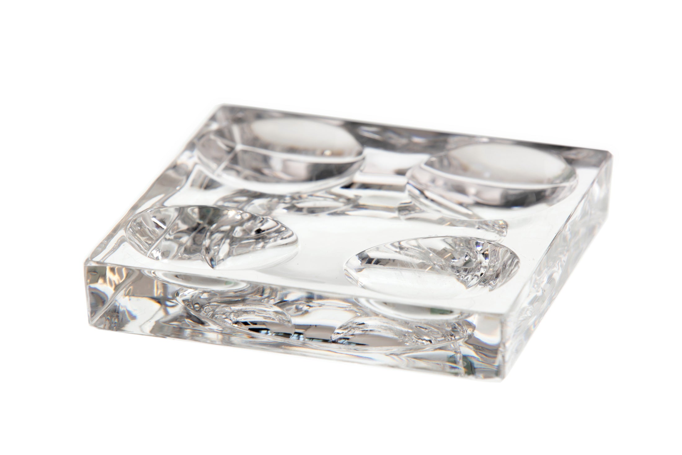 Square crystal ashtray from the 70s