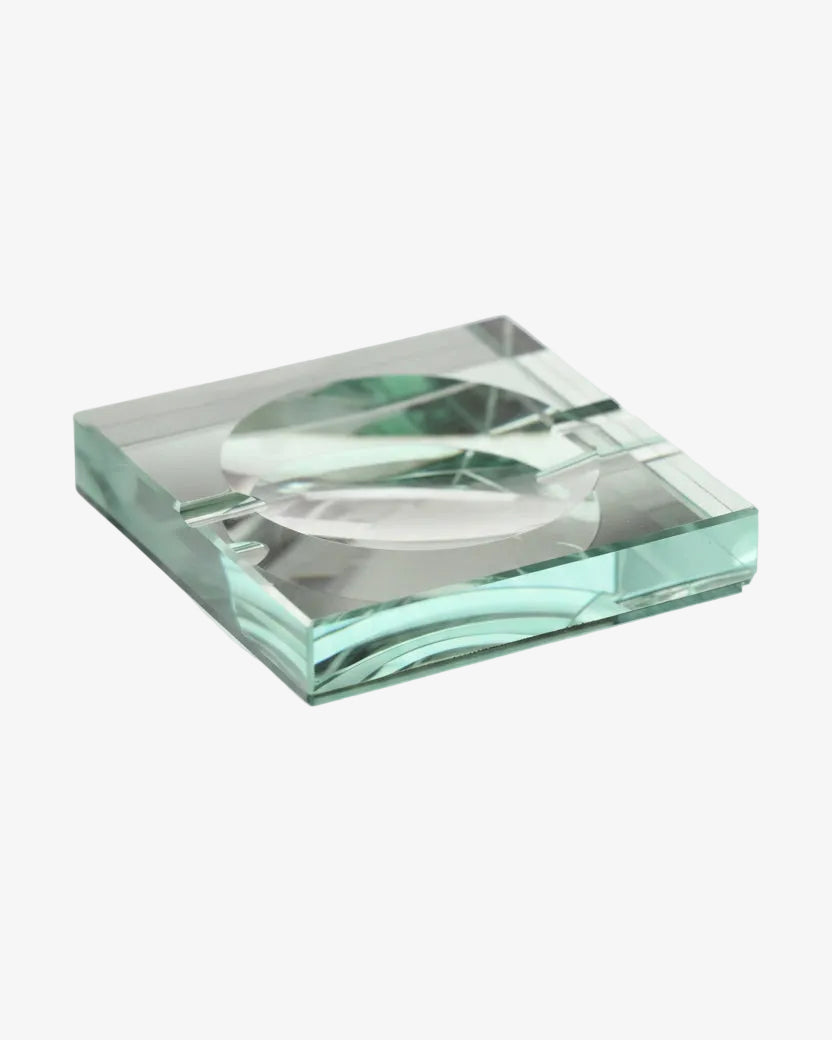 Square crystal ashtray from the 70s