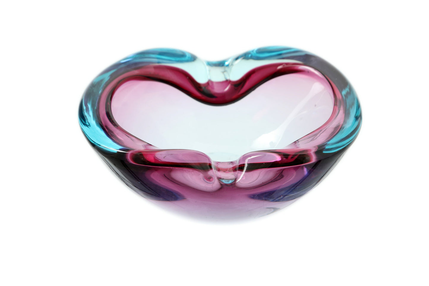 Purple submerged Murano glass ashtray