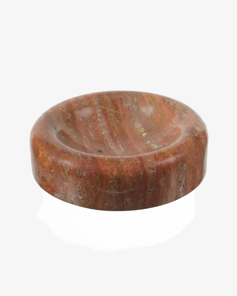 Red marble ashtray 70s