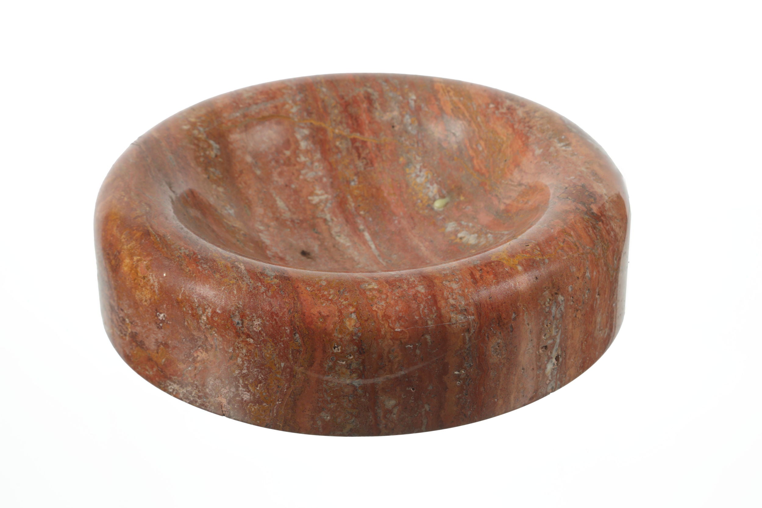 Red marble ashtray 70s