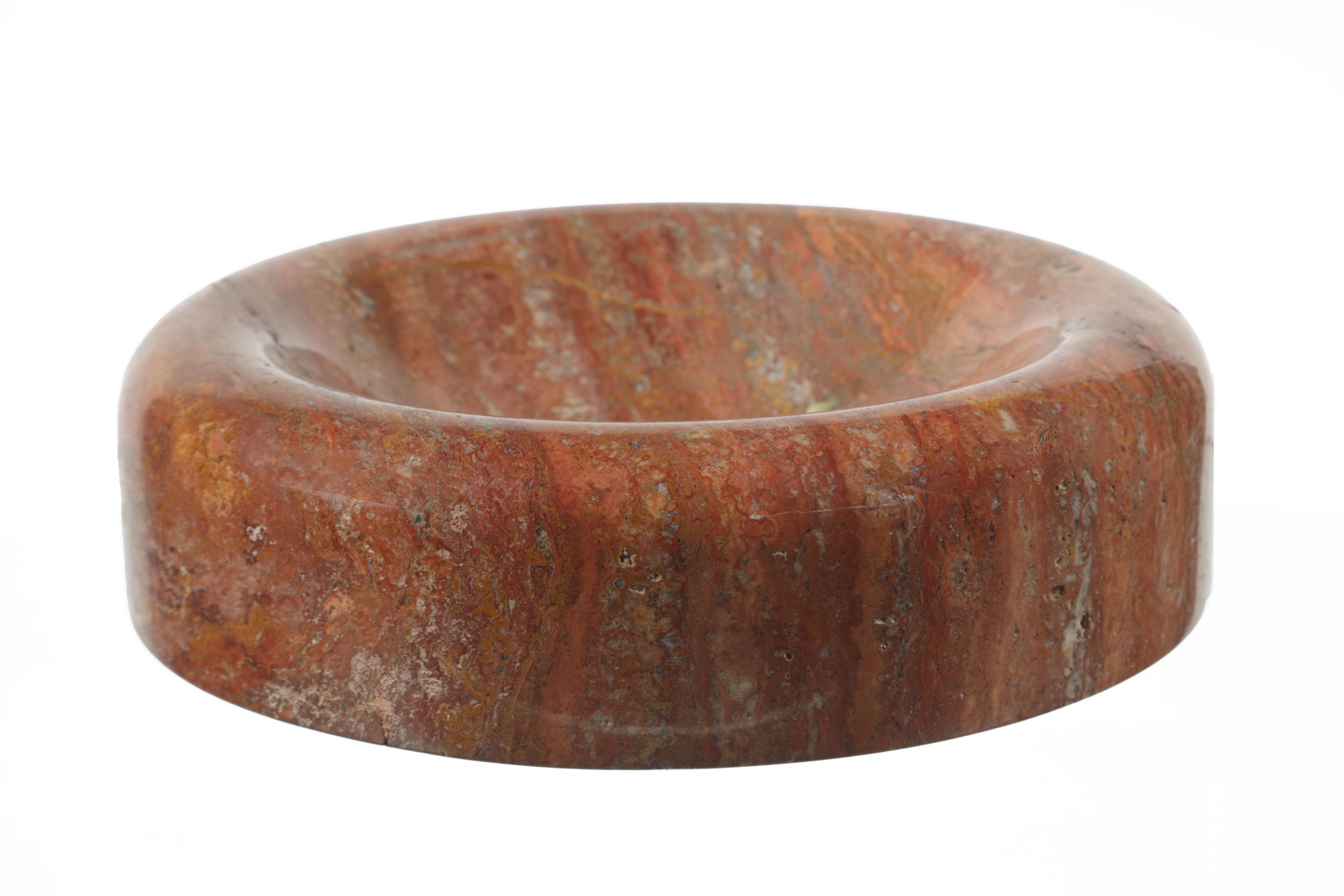Red marble ashtray 70s