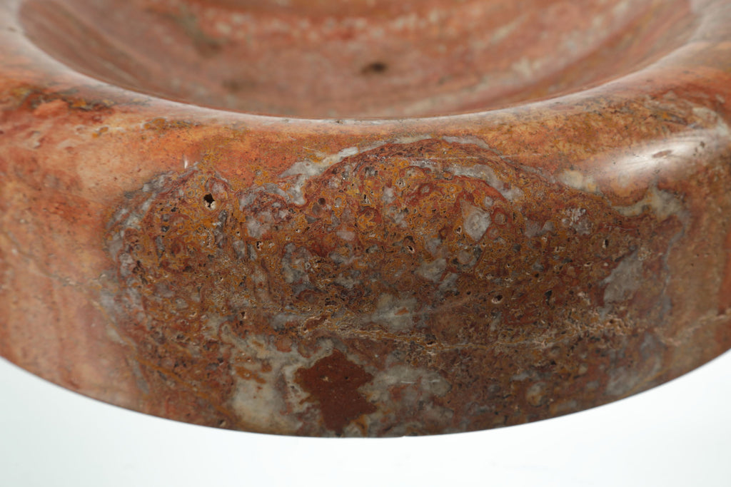 Red marble ashtray 70s