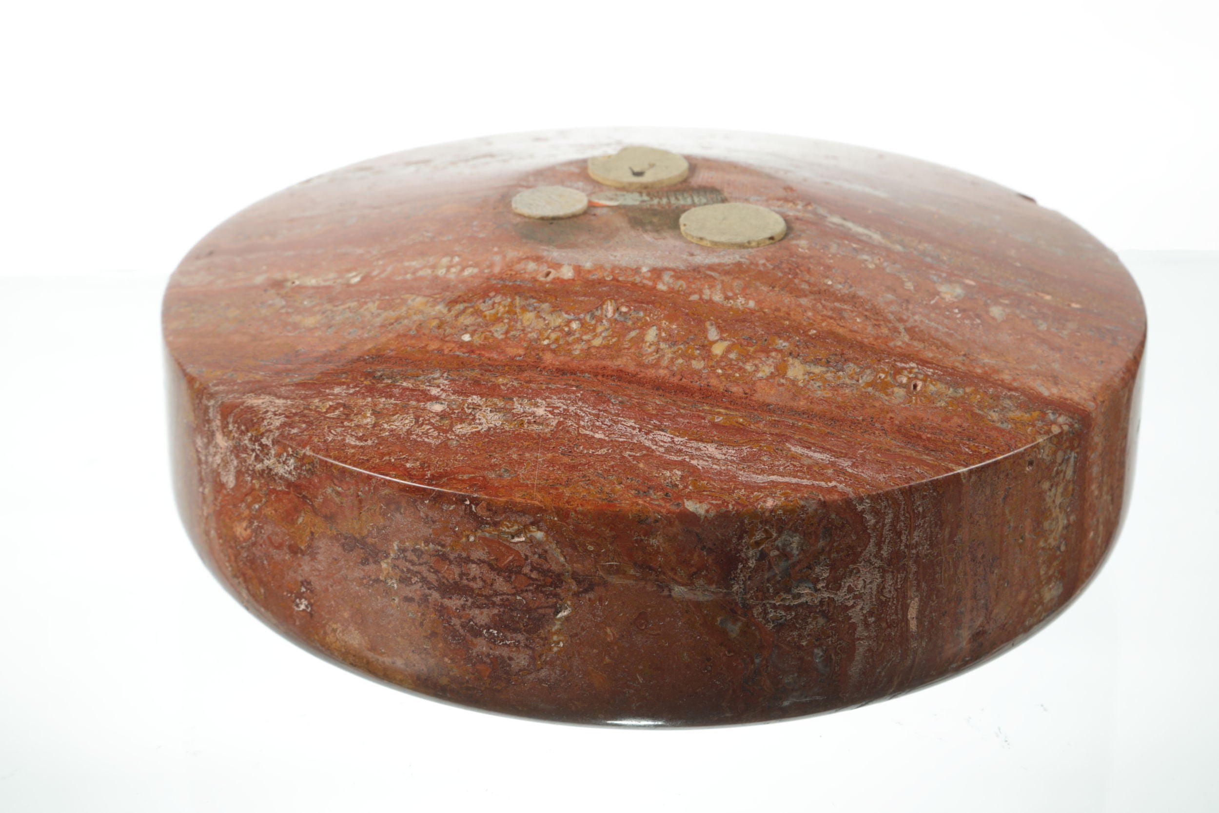 Red marble ashtray 70s