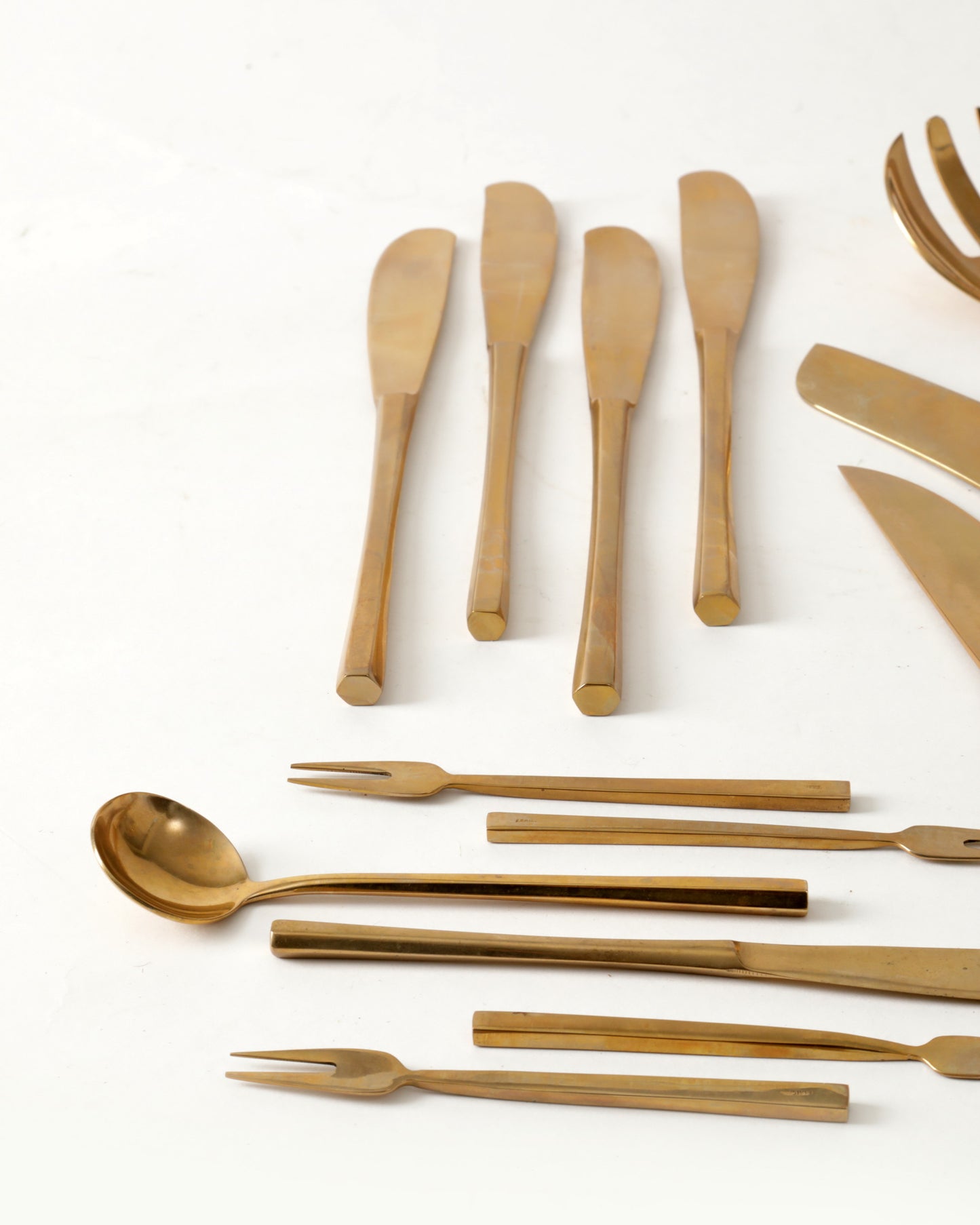 Posate anni 50 ottone con scatola