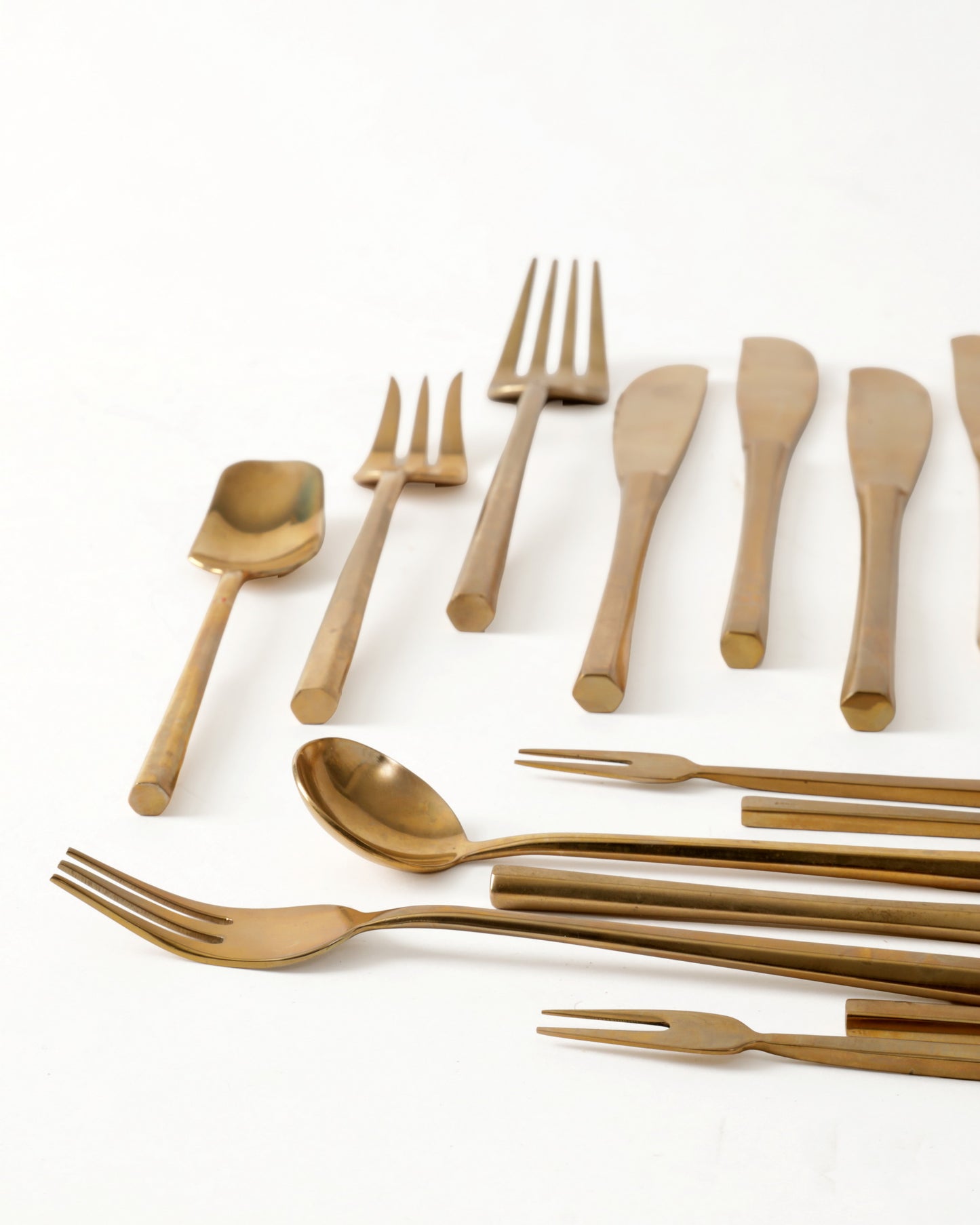 Posate anni 50 ottone con scatola