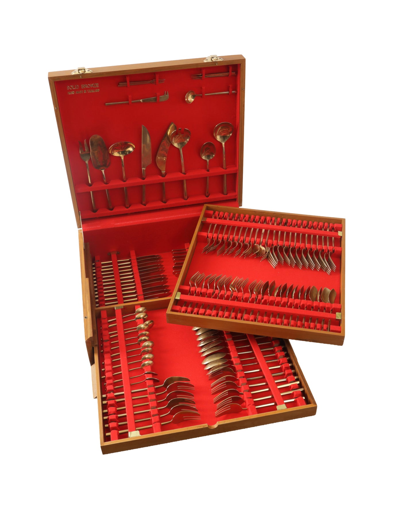 Posate anni 50 ottone con scatola