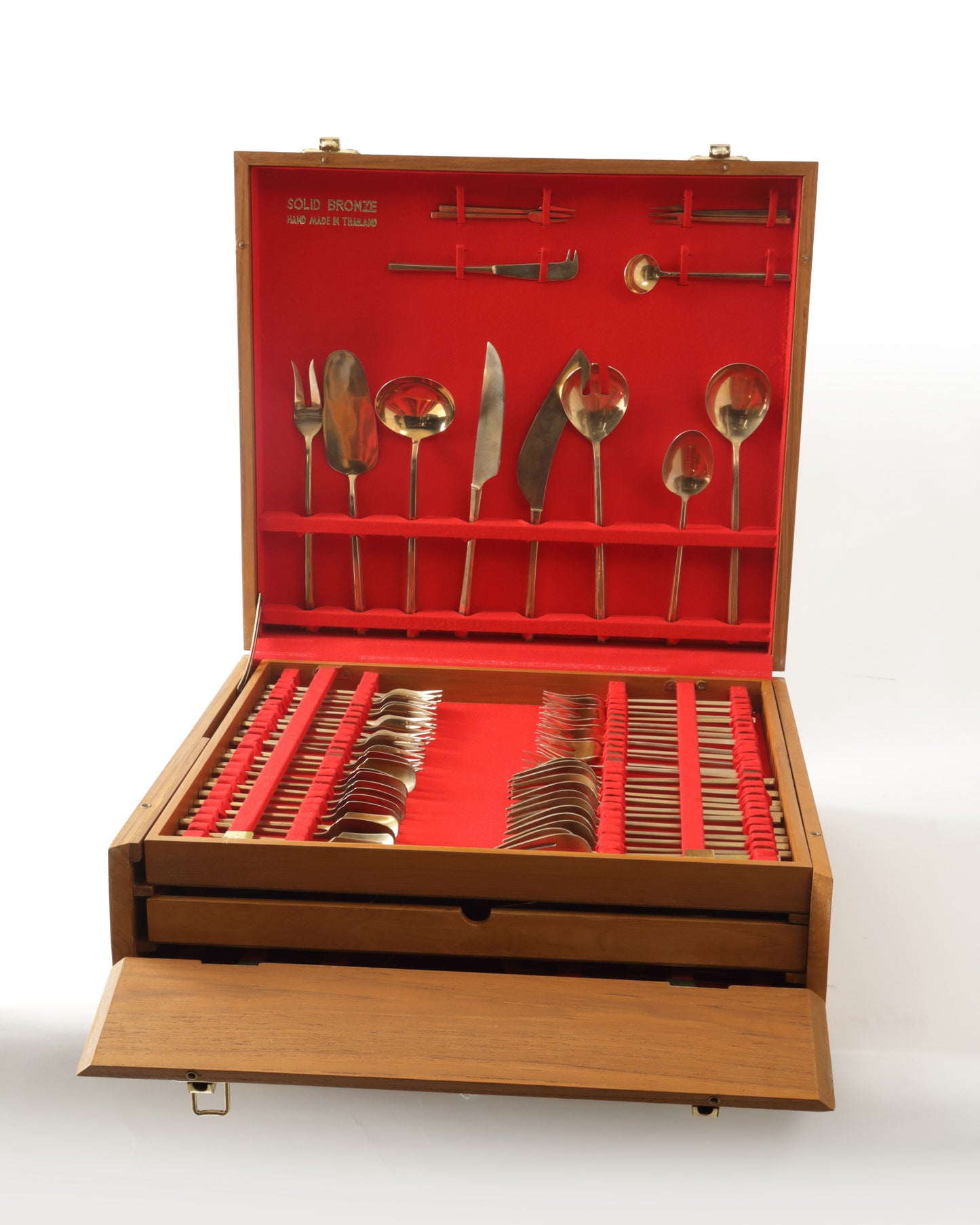 Posate anni 50 ottone con scatola