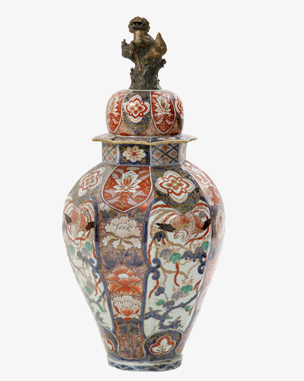Potiche Imari giapponese con coperchio