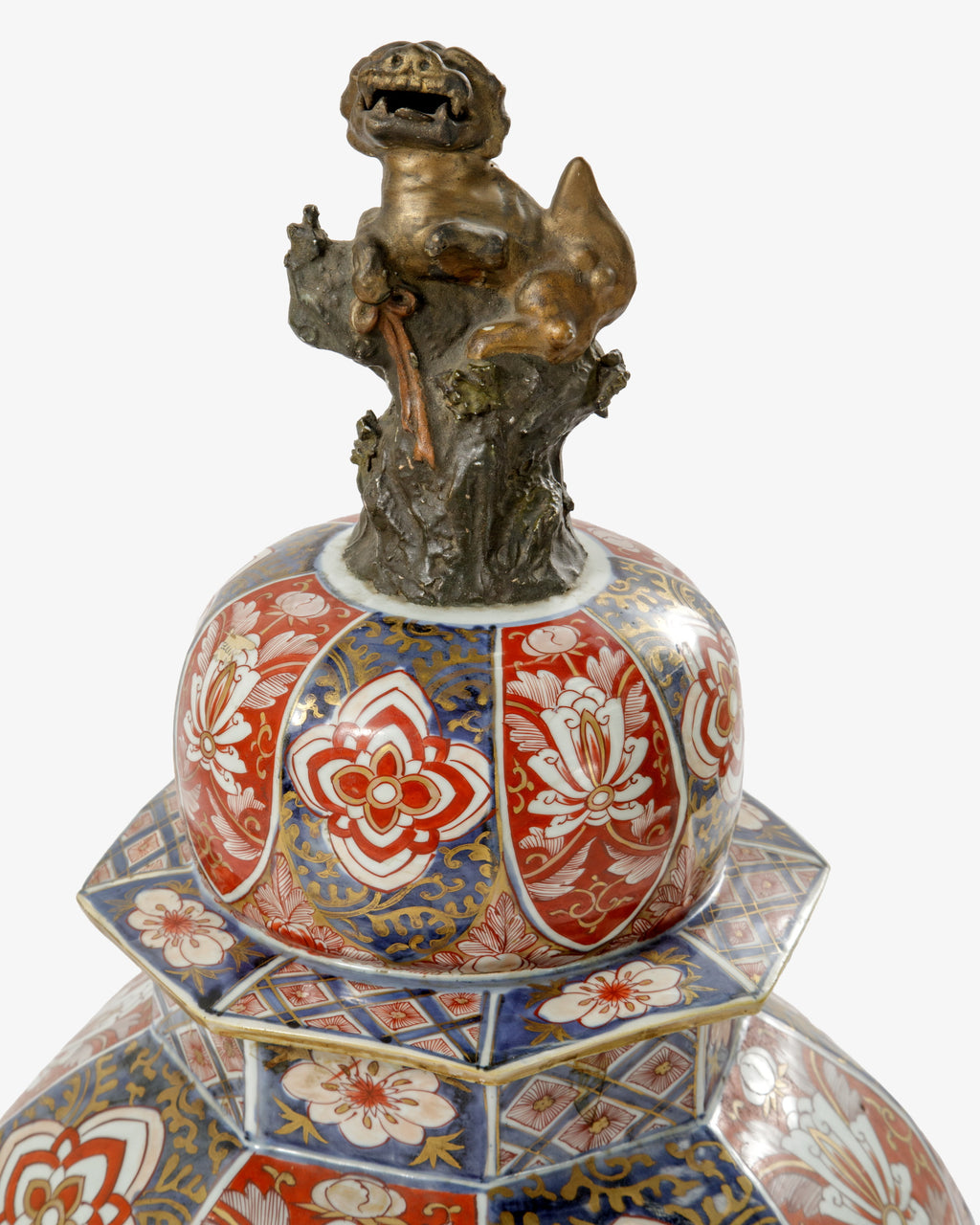 Potiche Imari giapponese con coperchio