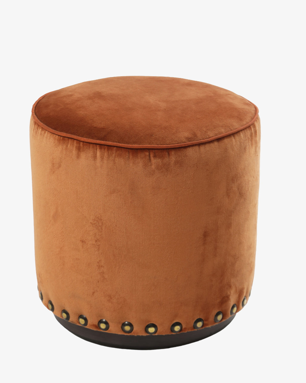 Pouf velluto ruggine anni 50 reinterpretato triplef