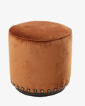 Pouf velluto ruggine anni 50 reinterpretato triplef