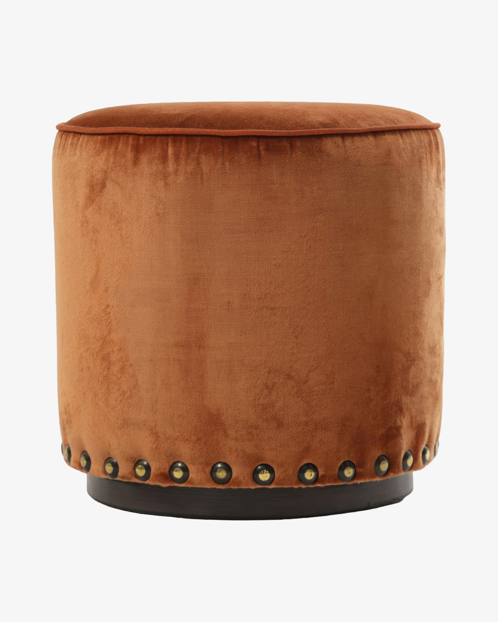Pouf velluto ruggine anni 50 reinterpretato triplef