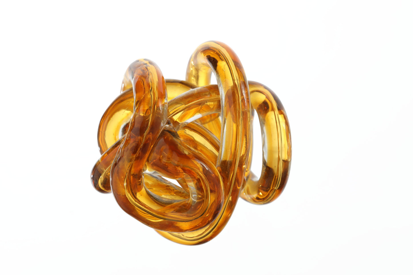 Presse-papier Murano glass amber knot