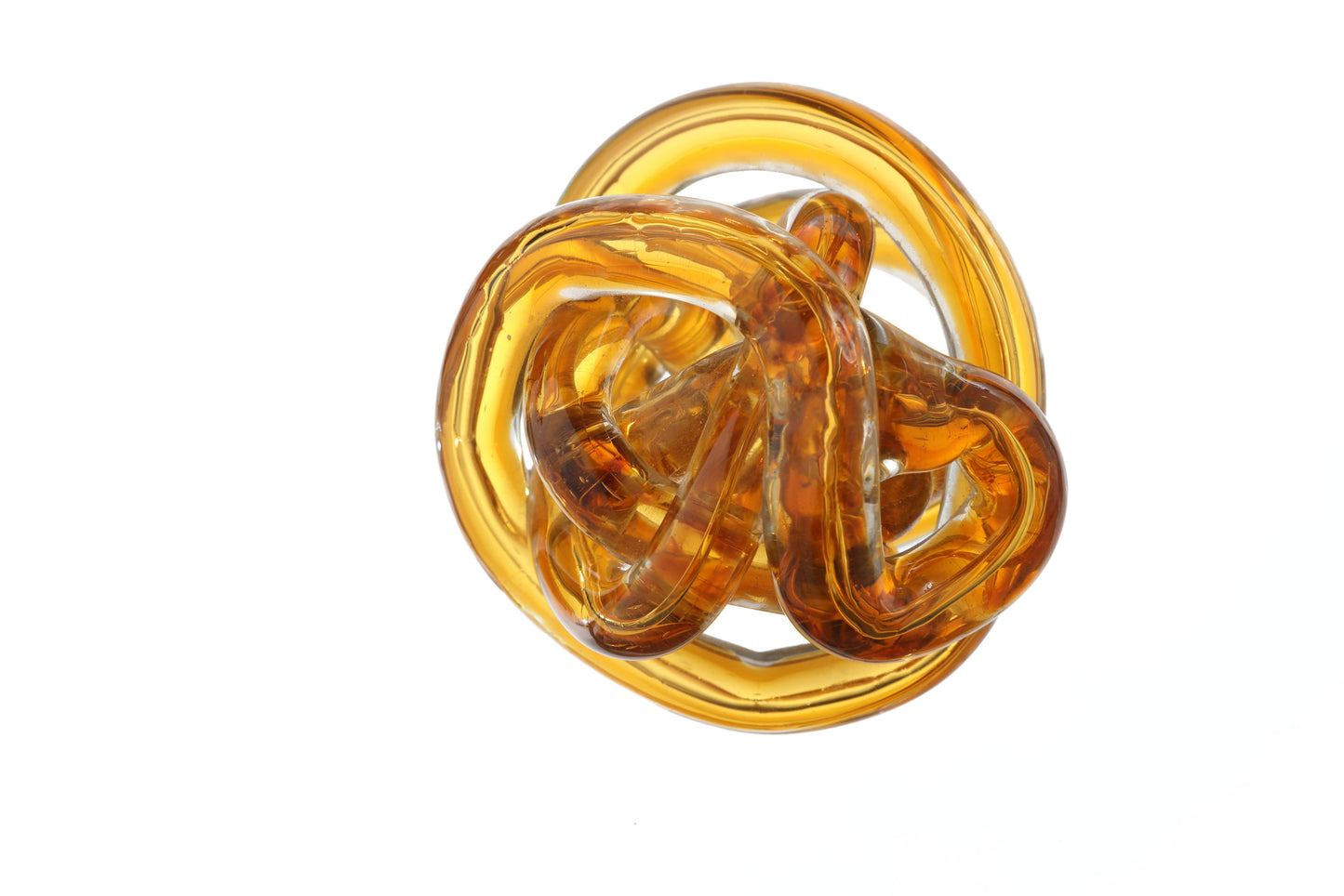 Presse-papier Murano glass amber knot