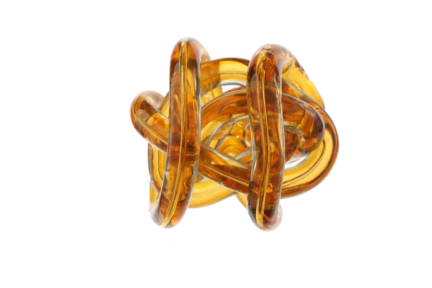 Presse-papier Murano glass amber knot