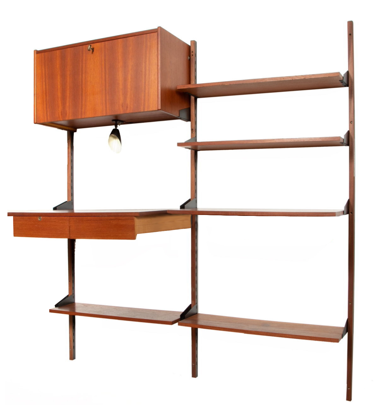 2-module teak bookcase from the 70s