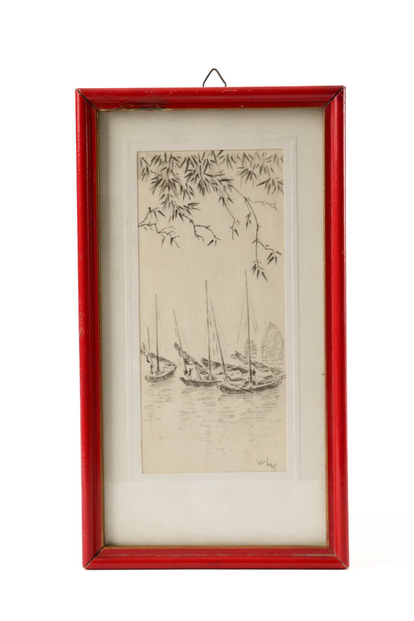 Quattro piccoli quadri china su seta anni 70