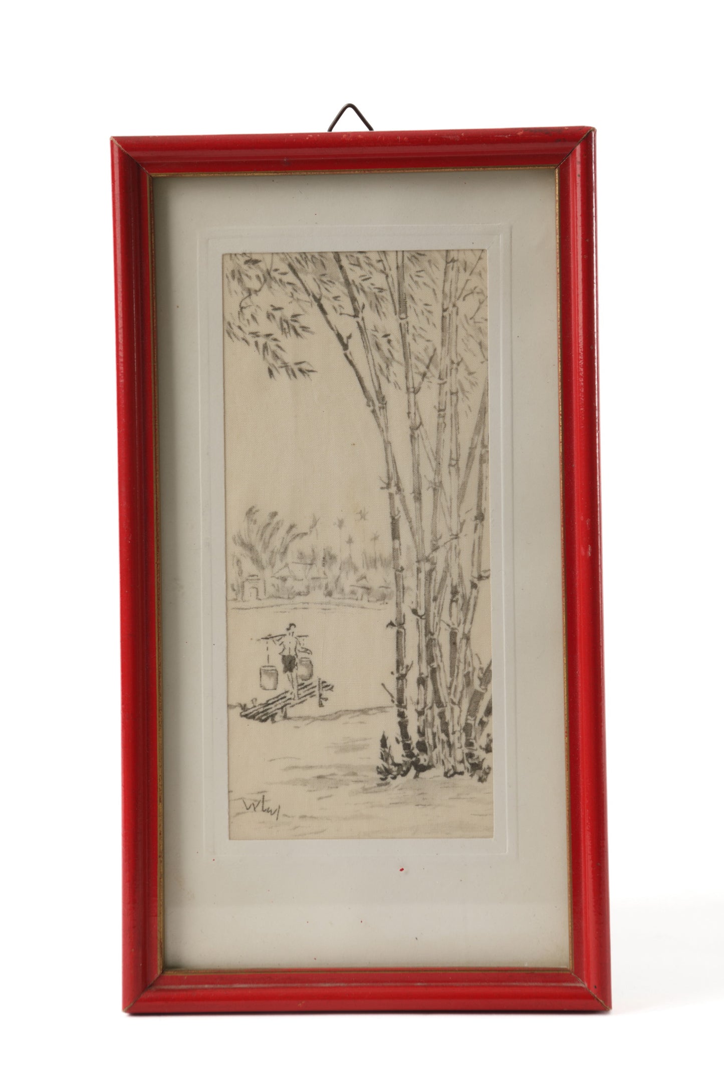 Quattro piccoli quadri china su seta anni 70