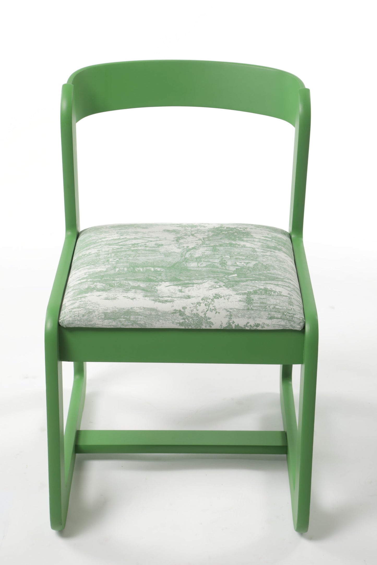 Four Willy Rizzo chairs in Rubelli fabric