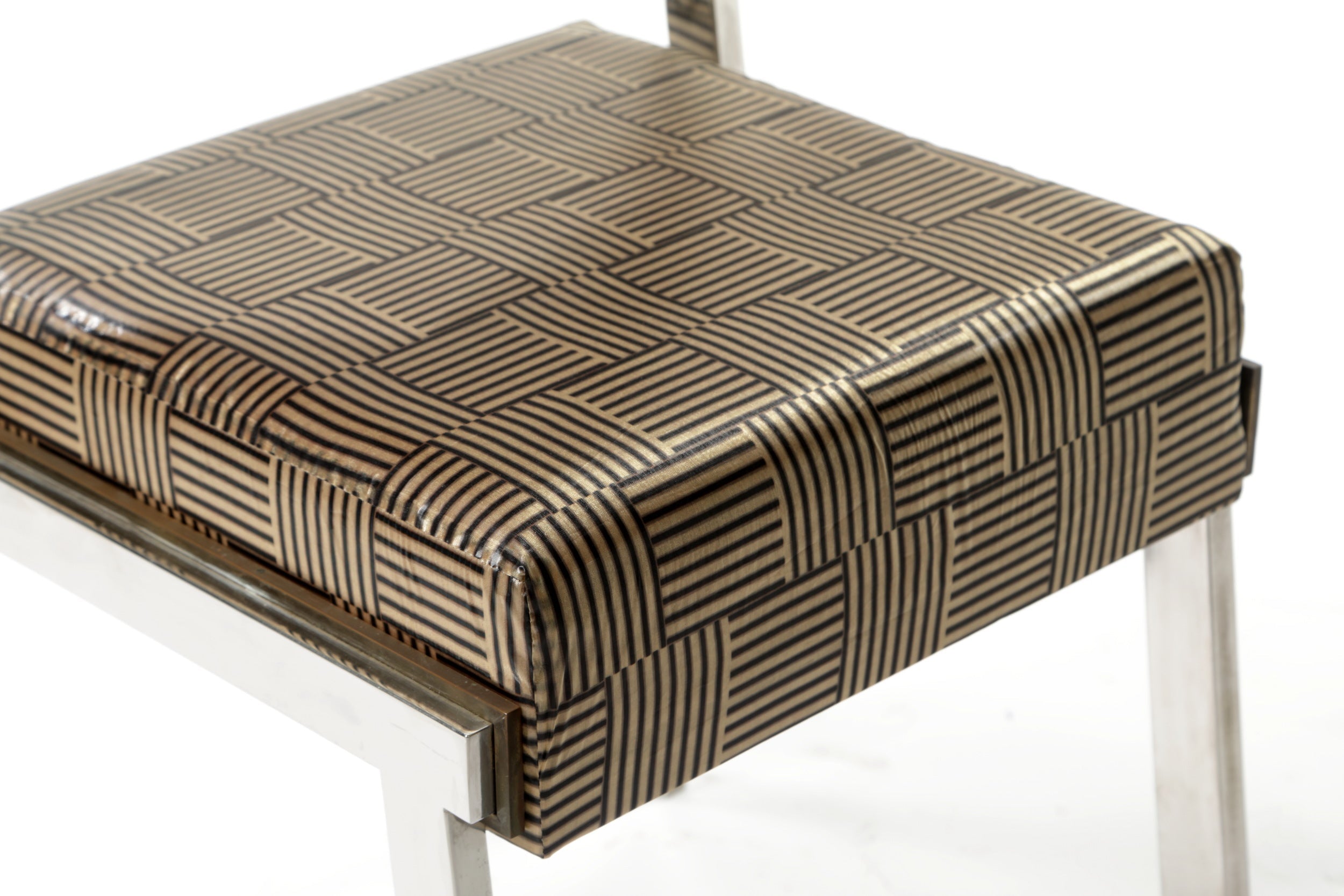 Four 70s steel chairs reinterpreted triplef