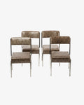 Four 70s steel chairs reinterpreted triplef