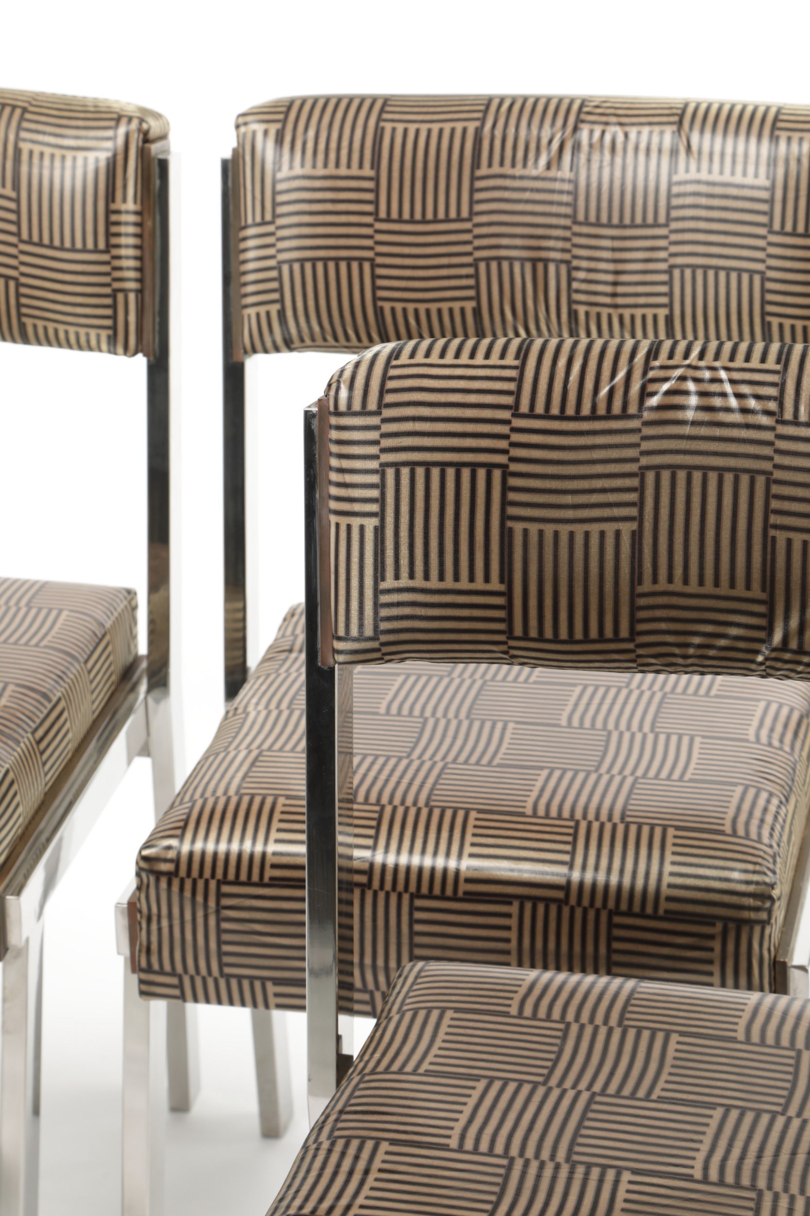 Four 70s steel chairs reinterpreted triplef