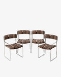 Four 70s chairs reinterpreted by trip le f