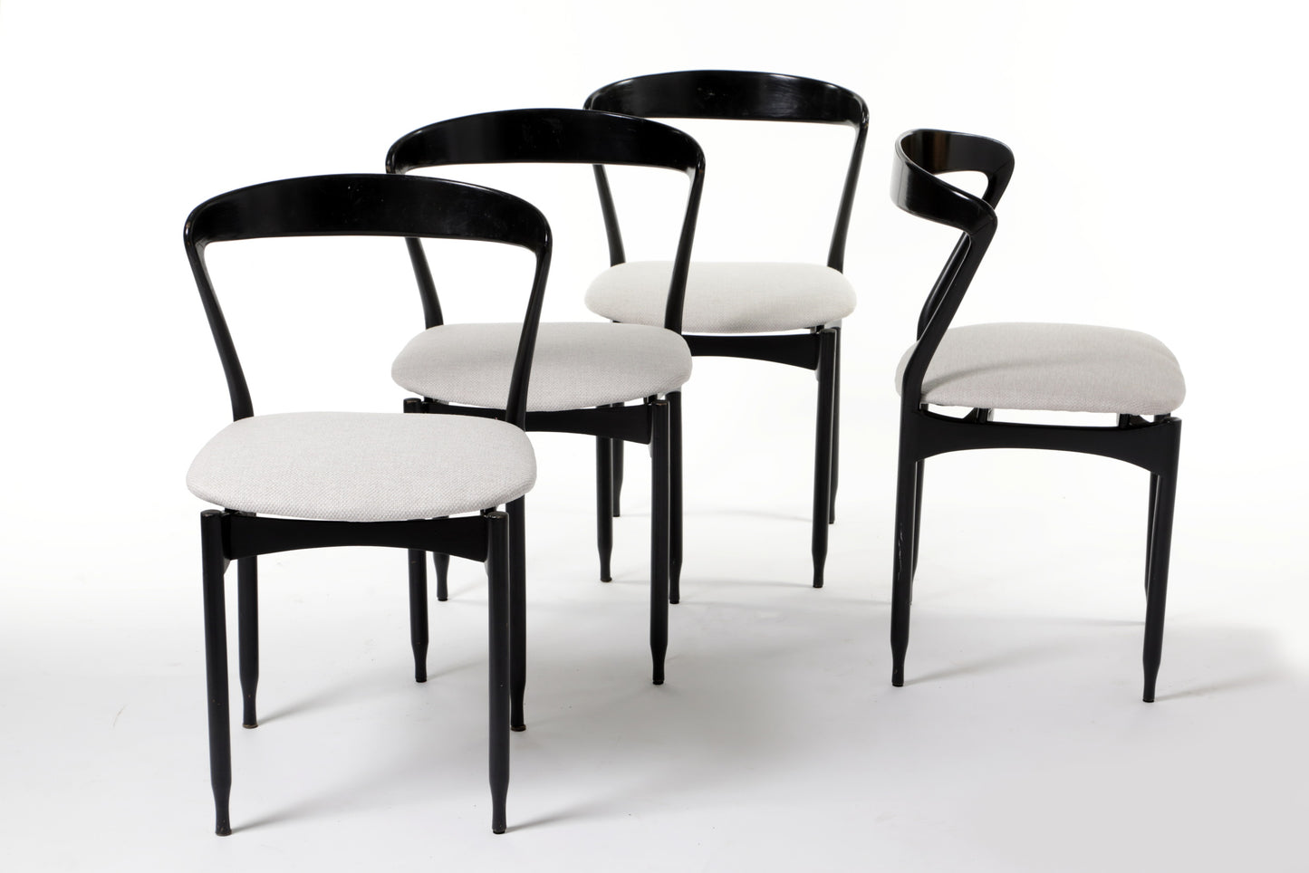 Four 1950s chairs attributed to Gigi Radice reinterpreted by triplef