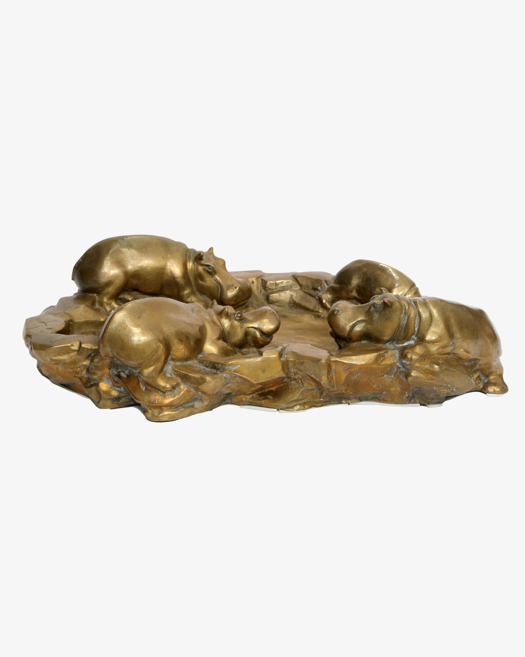 Rare Gabriella Crespi hippopotamus bathtub model centerpiece, circa 1973