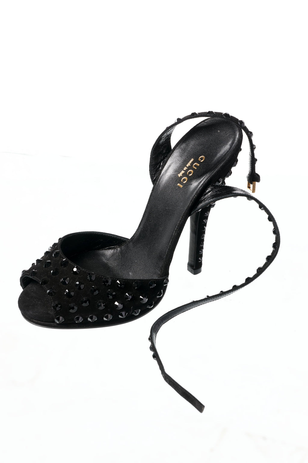 Gucci vintage sandal in black suede