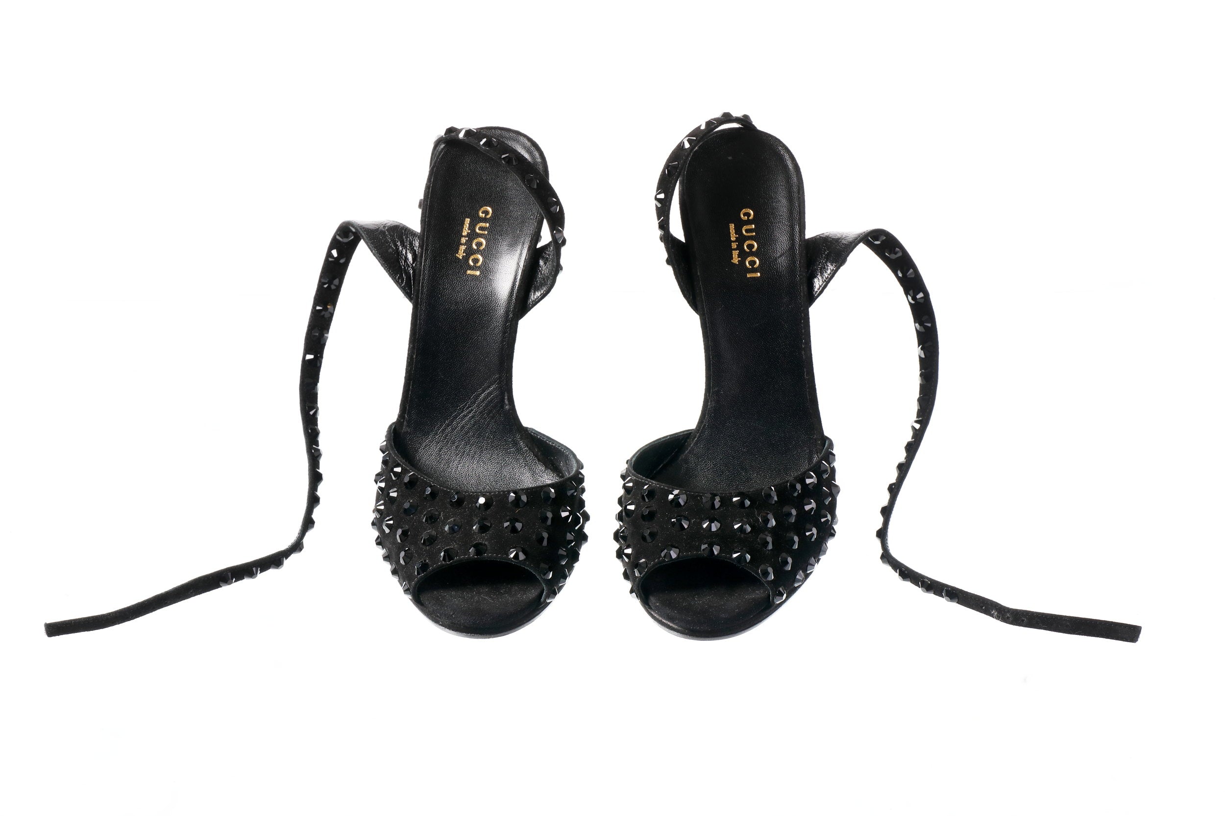 Gucci vintage sandal in black suede
