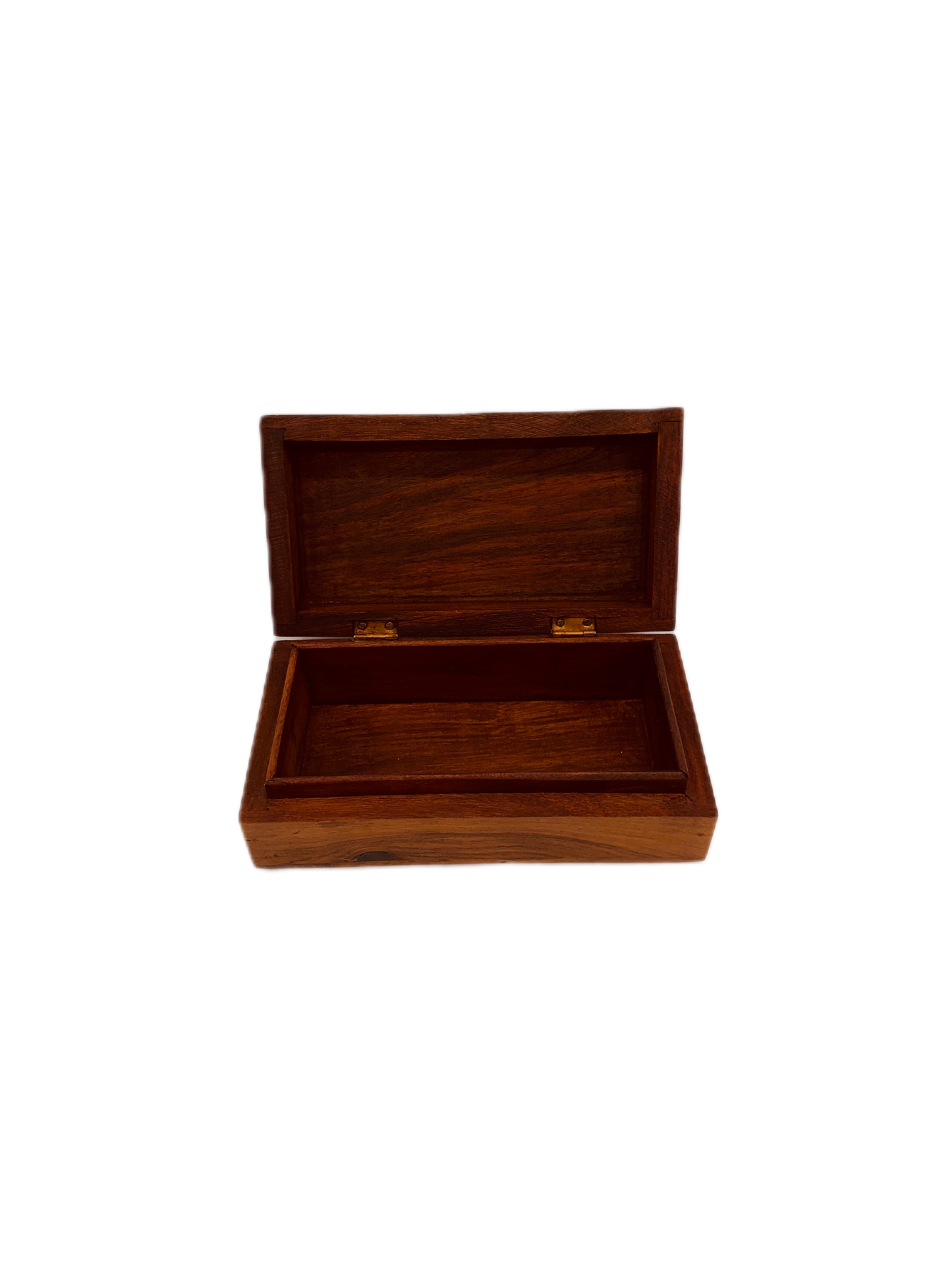 Vintage wooden box inlaid malachite gem