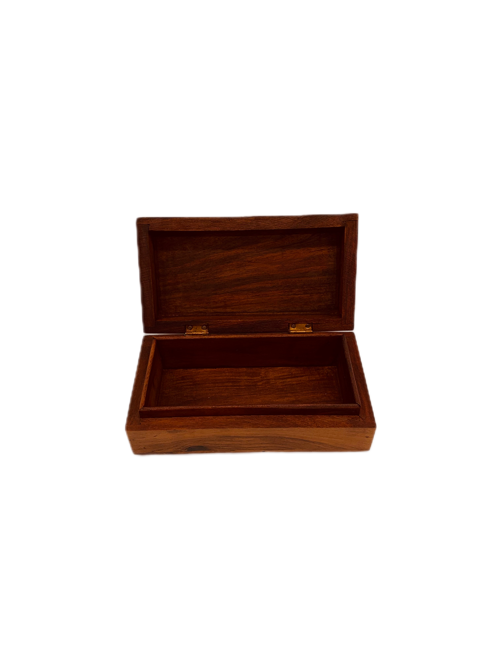 Vintage wooden box inlaid malachite gem