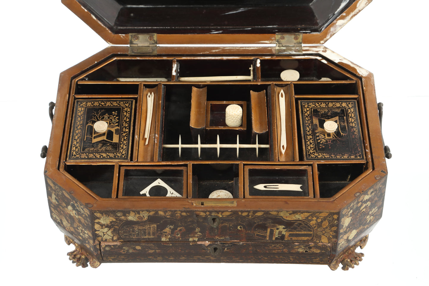 Oriental sewing box