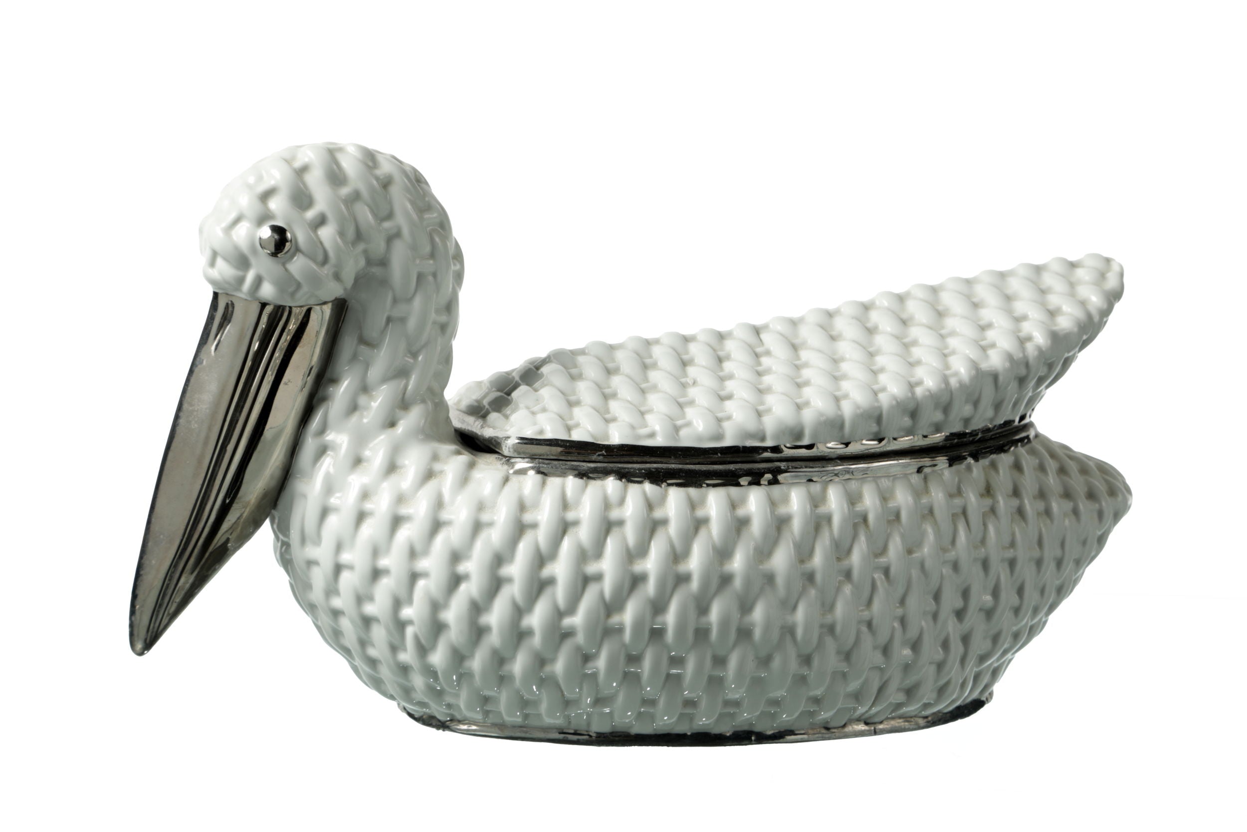 1970s ceramic pelican box