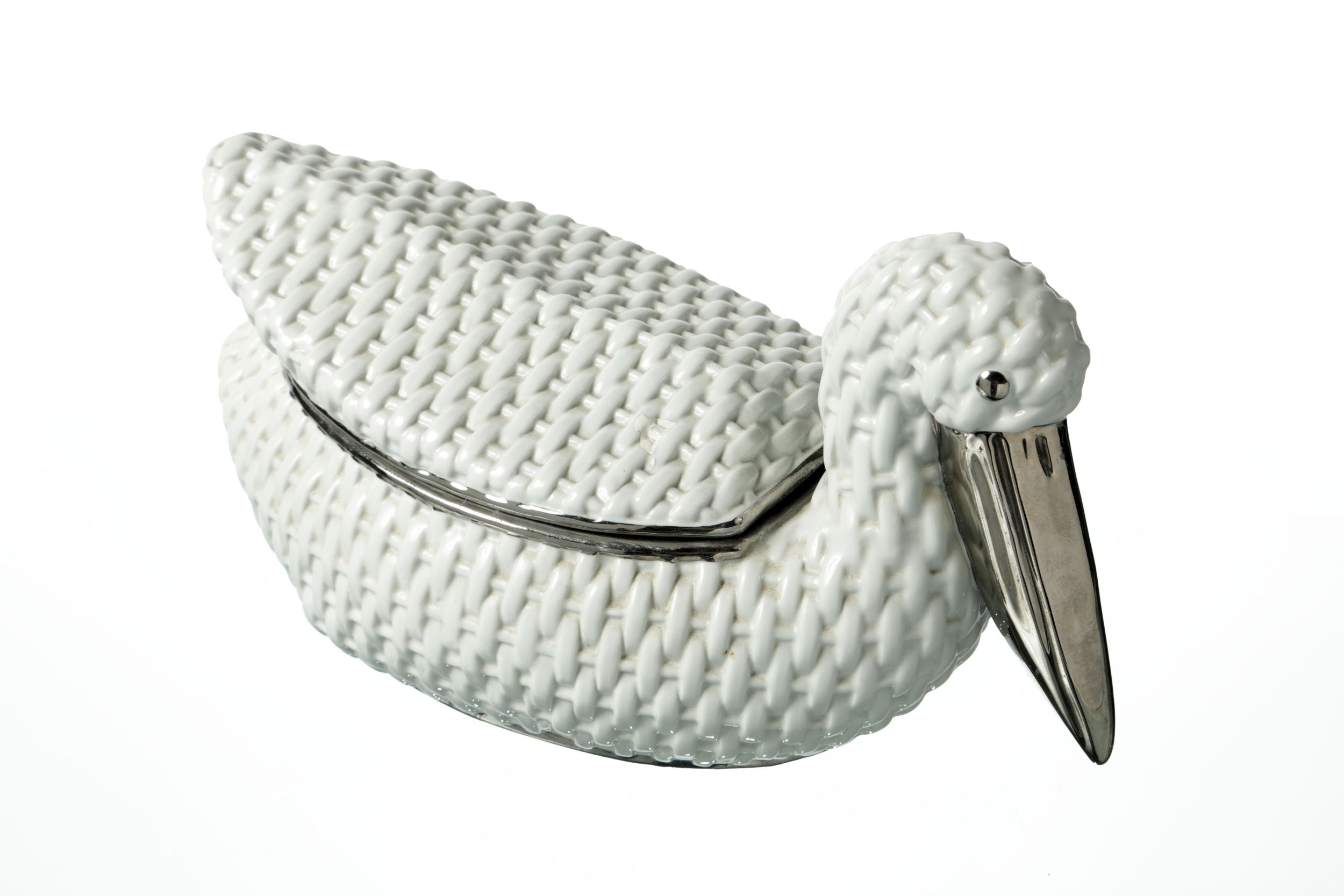 1970s ceramic pelican box